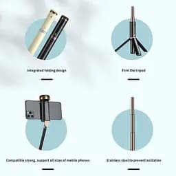 Тринога - штатив із пультом кнопкою WK WT-P12 Tripod Bluetooth Selfie stick 91 см - мініатюра 4