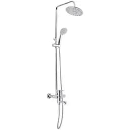 Душова система Wezer WOG16-153, поворотний вилив - перемикач на лійку/душ, хром