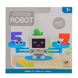 Игра-балансир "Математические весы: Робот" BY-6003, весы, цифры, гири-роботы, в коробке (6900001629030)