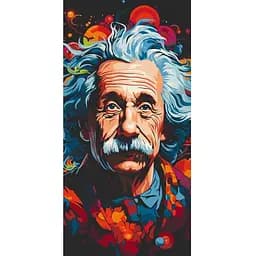 Картина за номерами Art Craft Альберт Ейнштейн 40х80 см (10129-AC)