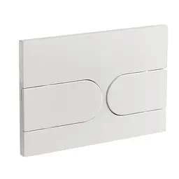 Панель змиву Koer KT-0604-03 240x160x10mm пластикова, кнопка закруглена KR5322, Білий