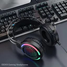 Ігрові навушники Hoco ESD03 Gaming Wired Headphones з LED-підсвічуванням - мініатюра 2