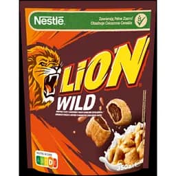 Готовый сухой завтрак Lion Wild Злаковые подушечки с шоколадом, витаминами и железом 350