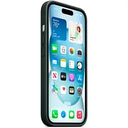 Чохол FineWoven Case with MagSafe для iPhone 15 Evergreen AAA [94495] - мініатюра 3