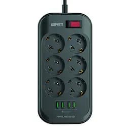 Мережевий фільтр-подовжувач ArmorStandart A-PS64 2m Black (ARM70435)