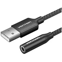 Звуковая плата VENTION USB AM to 3.5mm F 0.25m (4pin) 96kHz/24bit DSP noise reduction (CVEBC)