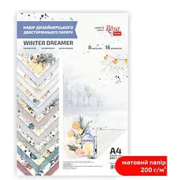 Набор дизайнерской бумаги „Winter Dreamer“ А4 200г/м2 8л двустор. матовый ROSA TALENT