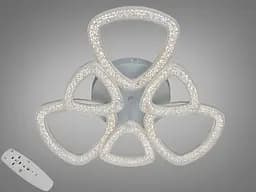 Стельова LED люстра з пультом біла 75 Вт 6 модулів