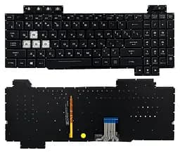 Оригінальна клавіатура Asus TUF Gaming FX505DY FX505DD FX505DT FX505DU чорна без рамки підсвітка PWR Прямий Enter RGB