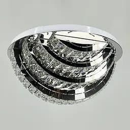 Стельова хромована люстра із прозорим кришталем 50 см Line F Арт. C8772 500 CH