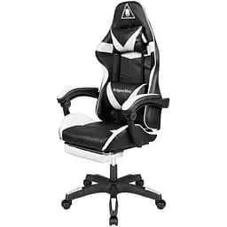 Кресло геймерское Kruger & Matz GX-150 с подставкой для ног Black/White