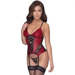 Корсет Cottelli Lingerie Basque L (красный)