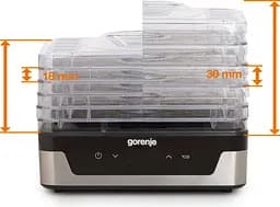 Gorenje Сушарка для продуктів Gorenje 230Вт, піддонів - 5x2.8см, діаметр - 29см, макс - 75°С, електр. - мініатюра 8
