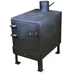 Печка-буржуйка Сила с варочной поверхностью на дровах 7 кВт 496х346х667 мм