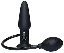 Анальная пробка True Black Vibrating Butt Plug 17 см (черный)