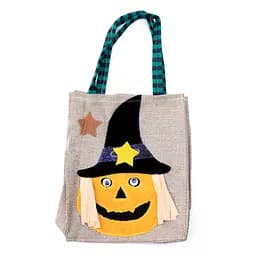 Сумка Лен Хэллоуин 26х15 см "Тыква", IDEA12-HOL15