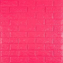 3D панель Sticker Wall самоклеюча 700х770х5мм цегла Малиново-червона 108-5 SW-00001364