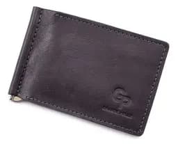 Стильный мужской зажим для денег из кожи GRANDE PELLE 12х8х1 см acs0024473