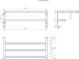 Полиця для рушників з настінним кріпленням HF Sheffield 520x256 3.0.1101.13.BM, Чорний матовий - мініатюра 4