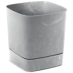 Вазон Lamela Clima с подставкой 30х30х33 см серый бетон (9701438)