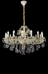 Люстра свічка LED Splendid Ray L05241/16+2P, 18 ламп, E14, біла/золота/коричнева, сучасний стиль для дому - мініатюра 4