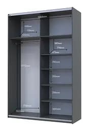 Шафа-купе Doros G-Caiser Графіт Графіт 2 ДСП 160х60х240 (42005085) - мініатюра 8
