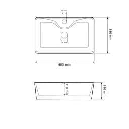 Умивальник VBI Forli marmo glossy накладний VBI-011105, Мармур - мініатюра 2