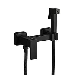 Змішувач для гігієнічного душу зовнішнього монтажу 35 чорний сатин Frap 1/10 F7504-6, Чорний матовий