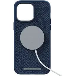 Чохол-накладка Njord Salmon Leather MagSafe Case Blue для iPhone 14 Pro Max (NA44SL01) - мініатюра 6