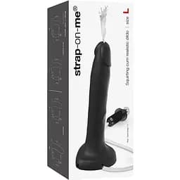 Фаллоимитатор, заканчивающий Strap-On-Me Squirting Cum Dildo Realistic Black L