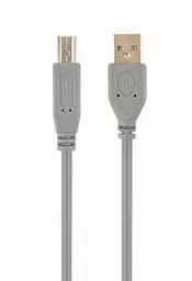Кабель USB 2.0 AM – USB BM, 1.8 м, Grey, Cablexpert (CCP-USB2-AMBM-6G)