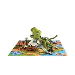 Игровой трек LT 030 с инерционными машинками и аксессуарами, 5 машинок, пусковые устройства, декорации и коврик