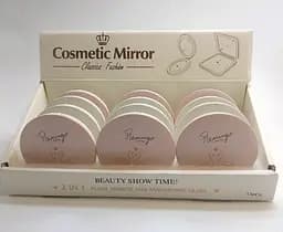Зеркало косметическое Cosmetic Mirror Flamingo карманное двойное круглое