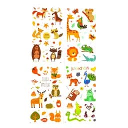 Набір дитячих тимчасових тату «Тварини» tattoo-kids-mini-set-animals