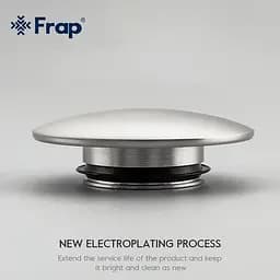 Донний клапан Frap F62-5, автомат, 1 1/4", сатин, Хром матовий - мініатюра 5