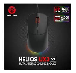 Игровая мышь Fantech UX-3 V2 HELIOS PixArt 3389, 400IPS, 50G, 1600DPI Black - мініатюра 2