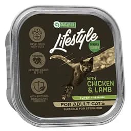 Вологий корм для стерил. котів з курка/ягня Nature's Protection Lifestyle adult with Chicken&Lamb 85 г