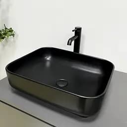 Умивальник VBI Palermo чорний матовий накладний VBI-012310, Чорний матовий