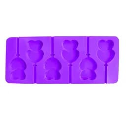 Силиконовая форма для леденцов и конфет на палочке "Сердечки", Kitchen Master Фиолетовый 87403
