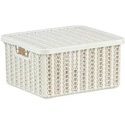 Кошик 1.5 л з кришкою, білий ротанг (2368-IH-біл.ротанг)