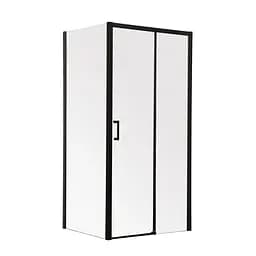 Душевая кабина без поддона Mixxus Premium Diverse SC03 -100x80x195-TR Black прозрачное стекло 6 мм MI6866, Черный матовый, Универсальная, прозрачная