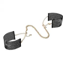 Браслеты-наручники Desir Metallique чорні Bijoux Indiscrets
