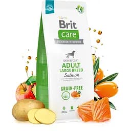 Сухий беззерновий корм для собак великих порід Brit Care Dog Grain-free Adult Large Breed, з лососем, 12 кг - мініатюра 2