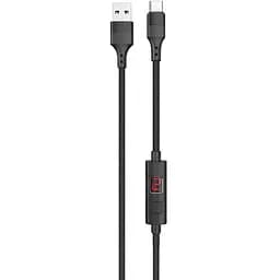 USB Cable Hoco S13 Central control Type-C Black 1m (with display timer)