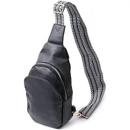 Женская сумка через плечо Vintage из экокожи с акцентом на текстильную лямку 15х25х5 см sum0026956