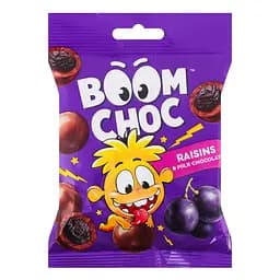Драже Boom Choc родзинки в молочному шоколаді 80 г