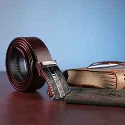 Міцний чоловічий ремінь з автоматичною пряжкою 20210 Vintage коричневий 119 см - мініатюра 6