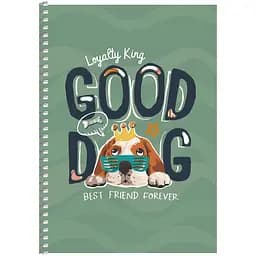 Тетрадь для записей Student А5, в клеточку, спираль, 96 л., Good Dog (A5-SC-096-6117K)