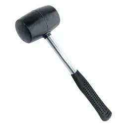 Киянка гумова Sigma 450 г чорна, металева обгумована рукоятка (4317481)