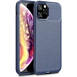 Чохол-накладка iPaky Carbon Fiber Series/Soft TPU Case Apple iPhone 11 Pro Max Navy Blue